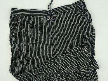 krótkie spodenki z wysokim stanem w paski: Spodnie materiałowe damskie, rozmiar S