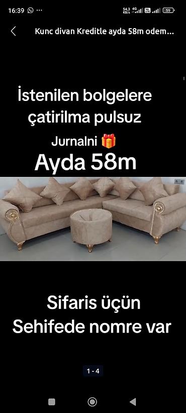 Divanlar: Künc divan, Yeni, Açılmayan, Nabuk, Ünvana pulsuz çatdırılma — 4