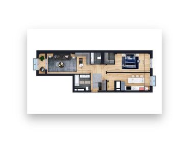 Продажа квартир: 2 комнаты, 74 м², Элитка, 6 этаж, ПСО (под самоотделку)