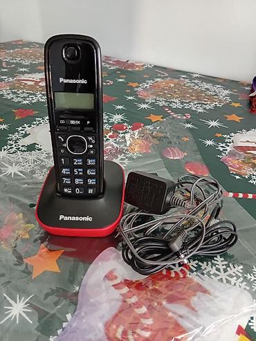 Məişət texnikası: Panasonic simsiz ev telefonu + baza stansiyası - Rəng: qara ön panel — 2