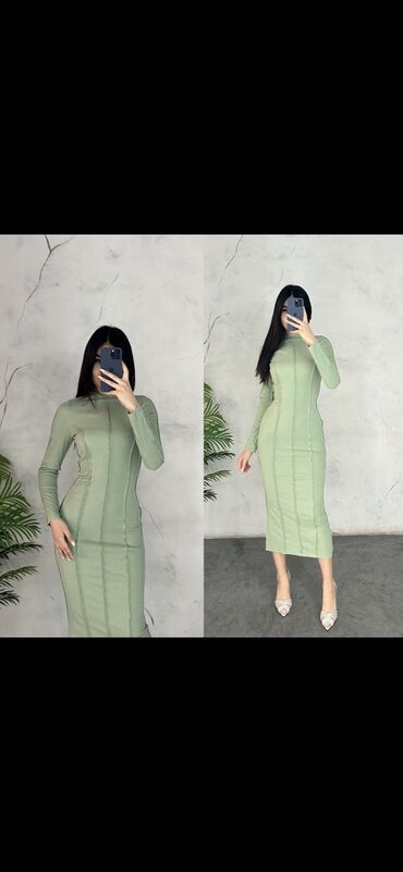 avtoshina kg: Повседневное платье, Made in KG, Осень-весна, Длинная модель