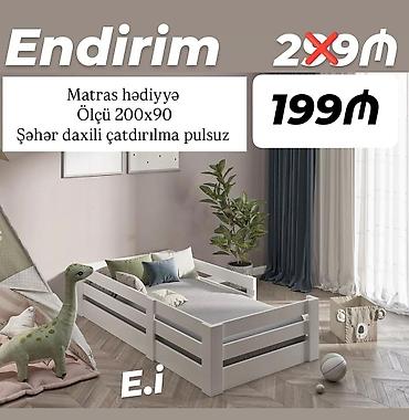stol taxta: Oğlan və qız üçün, Yeni, Çarpayı, Bazasız, Matras ilə, Siyirməsiz — 1