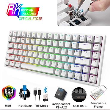 logitech superlight: Клавиатура, Royal Kludge, Механическая, Bluetooth, Проводное подключение, Размер: 80% — 3