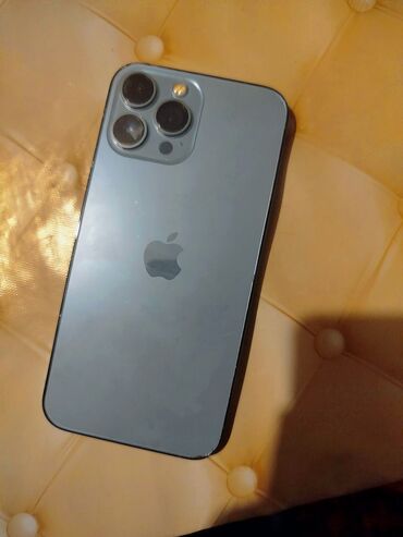 Apple iPhone: IPhone 13 Pro Max, 256 GB, Sierra Blue, Zəmanət, Simsiz şarj, Face ID