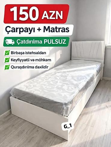 Çarpayı + Matras dəsti - Qiymət: 150 AZN (şəkildə göstərildiyi kimi)