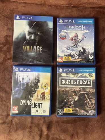 PS4 (Sony Playstation 4): PS4 oyunları Resident Evil Village-40 manat Days gone-30 manat Dying