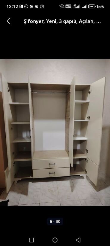 Dolablar: Yeni, 3 qapılı Düz dolab, Dolab-asılqan -da lalafo.az — 4 Dolablar: Yeni, 3 qapılı Düz dolab, Dolab-asılqan — 4