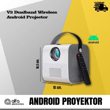 Proyektorlar: Yeni Portativ Proyektor Android, Ünvandan götürmə, Ödənişli çatdırılma