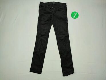 Spodnie: Spodnie XS (EU 34), wzór - Jednolity kolor, kolor - Czarny