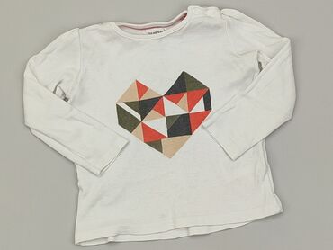biała bluzka z falbanką: Bluzka, Lupilu, 1.5-2 lat, 86-92 cm, stan - Dobry