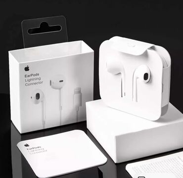 Наушники: Наушники проводные Earpods lightning Apple