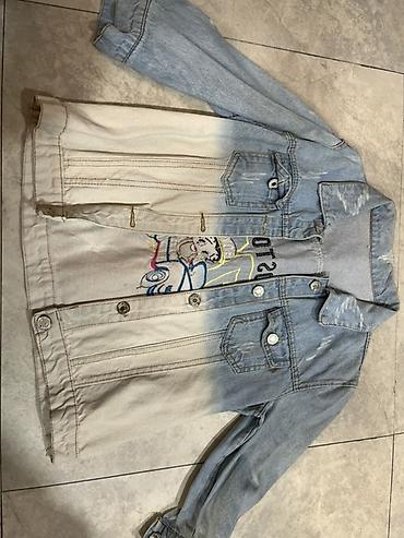 Uşaq dünyası: Uşaq üçün denim ceket - Model: iki rəngli (yuxarı hissə açıq mavi — 1