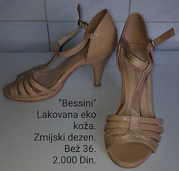 jake boje: Bessini ženske sandale na štiklu - Materijal: lakovana eko koža - — 1