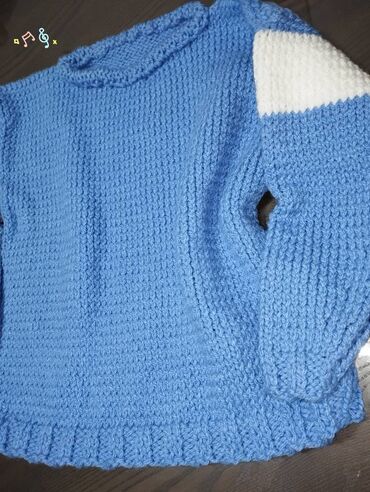 Džemperi, kardigani: Džemper novi ručno pleteni vel XL. Obim grudi 110 cm, obim ramena 114 — 10