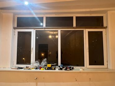 taxta qapilar hazirlanmasi: PVC plastik pəncərə 60-lıq 3 metr uzunluğu; 1,72 metr hündürlüyü. -