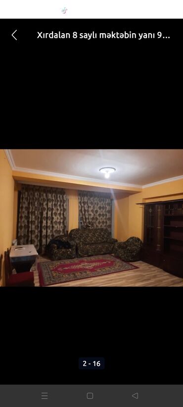 Uzunmüddətli kirayə mənzillər: Xirdalanda 5 nömreli mektebe yaxin 9/6 mertebesinde 2 otaqli ev 430 — 2