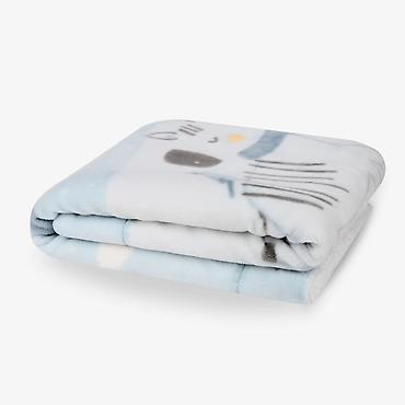 ovali: KIKKA BOO Super Soft Sherpa baby ćebence – Stripy Friends, 80 x 110 cm — 3