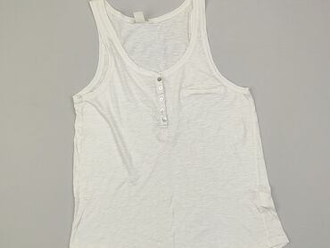 białe bluzki damskie bawełna: T-shirt, H&M, S, stan - Dobry