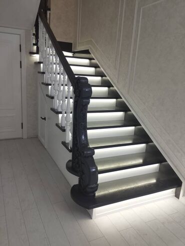 Деревянные лестницы: Деревянная лестница Для дома, Форма лестницы: Много-маршевая, Стиль: Классический — 22