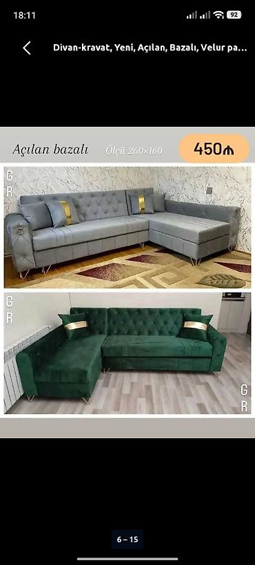 divan istikbal: Künc divan, Yeni, Açılan, Bazalı, Vеlur parça, Şəhərdaxili pulsuz çatdırılma — 1