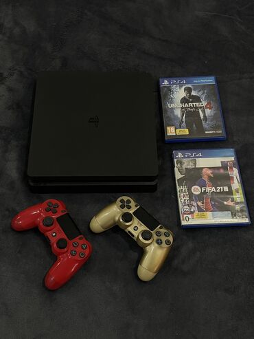 PS4 (Sony PlayStation 4): Продаю PS 4 Slim 500 ГБ Работает отлично, без никаких дефектов Есть