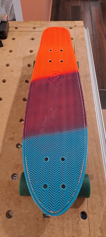 baku skateboard: Decathlon Big Yamba 120 Gradiant Corail Blue Yumşaq təkərləri ilə