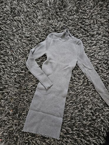 olu duga haljina x stoji: S (EU 36), bоја - Siva, Drugi stil, Dugih rukava