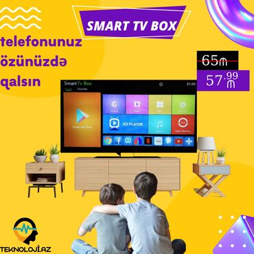 tv kanal aparatı: Az/Rus/Türk kanallar yazılması daxil 2000+ • Ram: 2GB / 4GB • Yaddaş