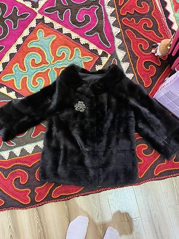 Шуба из норки, классический полушубок - Натуральный мех норки, густой