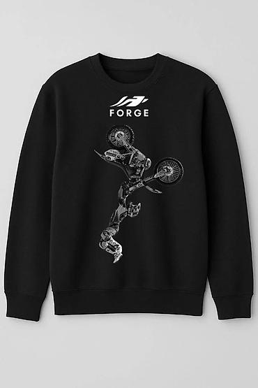 kisi godekce: Qara rəngli “FORGE” çaplı svitşot - Ön hissədə iri ağ “FORGE” loqosu — 1