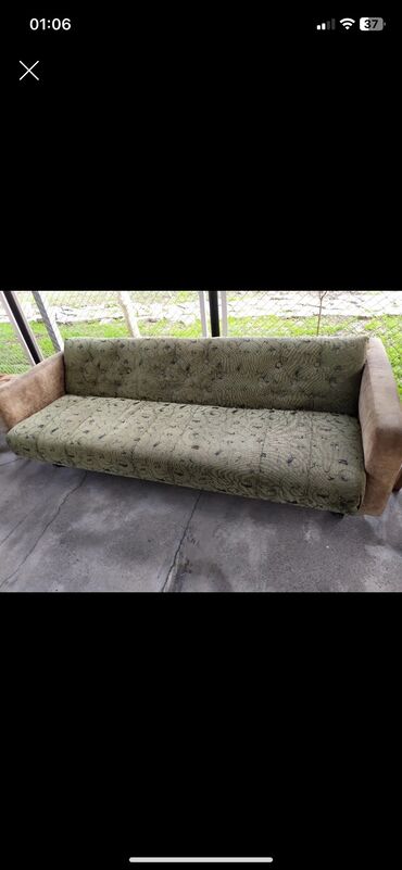 угловой диван от производителя: Диван-кровать, цвет - Зеленый, Б/у