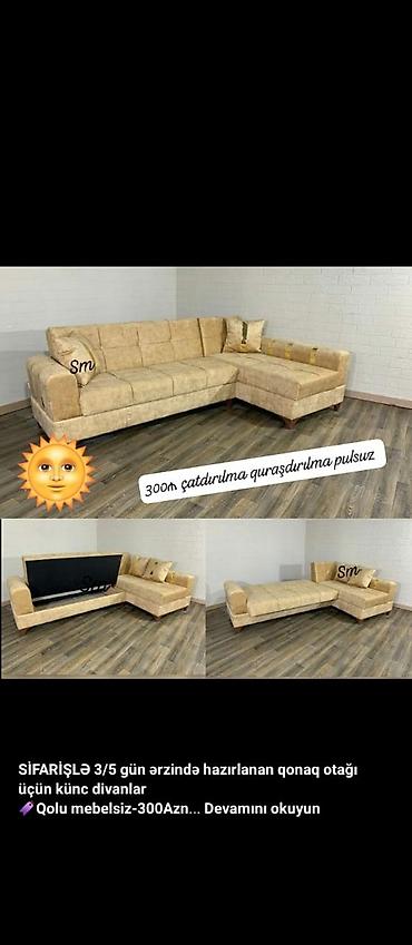 divan üçün parçalar: Künc divan, Yeni, Açılan, Parça — 1