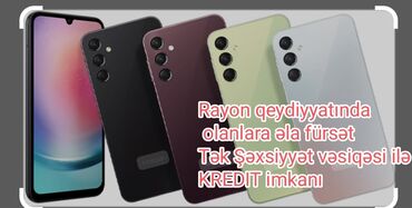 kreditle televizorlar: Samsung Galaxy A24 4G, 128 GB, rəng - Ağ, Zəmanət, Kredit, Sensor