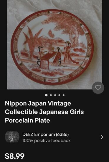 Kuhinjski setovi: Japanski desertni tanjiri,reljefni rad iz 70ih.god. Porcelanski — 4