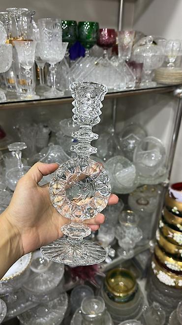 Kristal şamdan - Material: yüksək keyfiyyətli kəsim kristal - Dizayn lalafo.az -da Kristal şamdan - Material: yüksək keyfiyyətli kəsim kristal - Dizayn