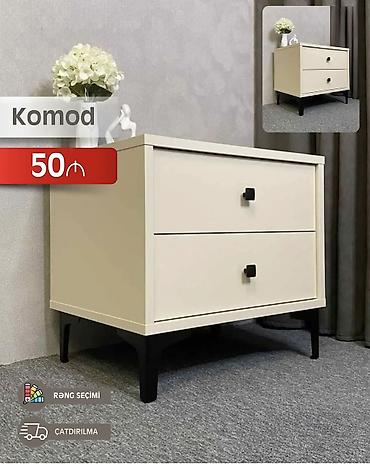 Комоды: Komod – 2 çəkməcəli, minimal dizaynlı gece tumbası. - Material: möhkəm — 1