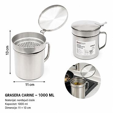 KMT Premium posuda za odvajanje – 1000 ml Praktična posuda sa sitom