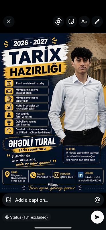 Repetitor, Tarix, İmtahanlara hazırlıq lalafo.az -da Repetitor, Tarix, İmtahanlara hazırlıq