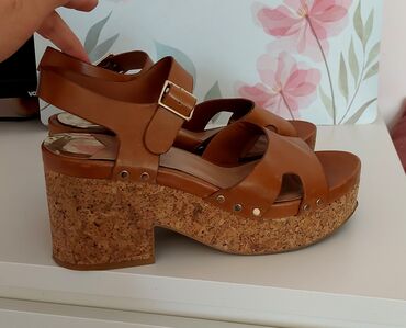 kožna haljina stradivarius: Sandals, Stradivarius, 40