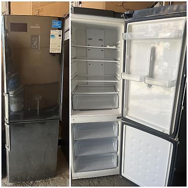 dispenser satilir: İşlənmiş 2 qapılı Samsung Soyuducu Satılır, rəng - Gümüşü, Dolab içi — 1