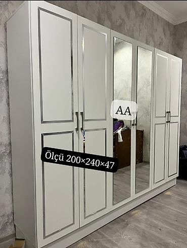 güzgülü: Yeni, 6 qapı, Güzgülü, Açılan, Düz dolab — 1
