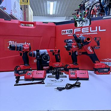 milwauke: Набор аккумуляторного инструмента Milwaukee M18 FUEL в кейсе. Состав — 3