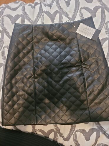 sljokicasta suknja: S (EU 36), Midi, color - Black