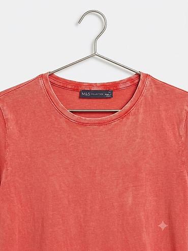 военные рубашки: Футболка M&S Collection,( Индия) женская, терракотово-кораллового — 2
