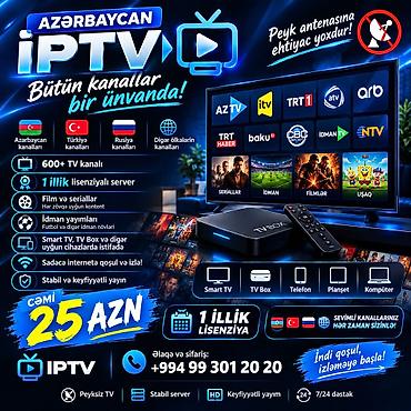 tv box ucuz: 📺 Azərbaycan IPTV — 600+ TV kanalı | 1 İLLİK LİSENZİYA 💰 Qiymət: Cəmi — 1