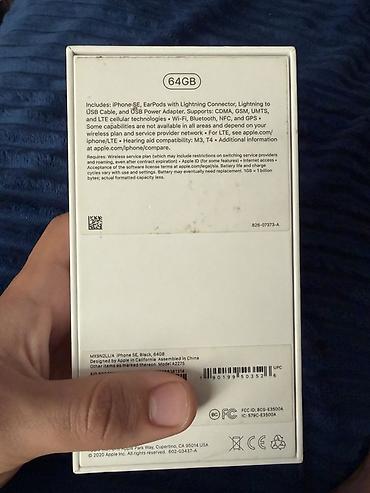 Apple iPhone: IPhone SE 2020, 64 GB, Qara, Barmaq izi — 13