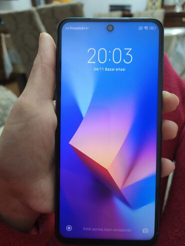 xiaomi x4: Xiaomi Redmi Note 9S, 128 GB, rəng - Mavi, 
 Barmaq izi