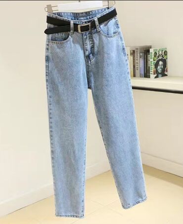 джинсы высокая посадка: Прямые, Китай, Высокая талия