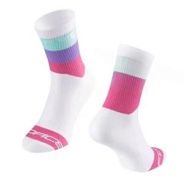 unimer 33: ČARAPE FORCE BLEND BELO-LJUBIČASTO-ROZE L-XL/42-46 | Visoke — 1