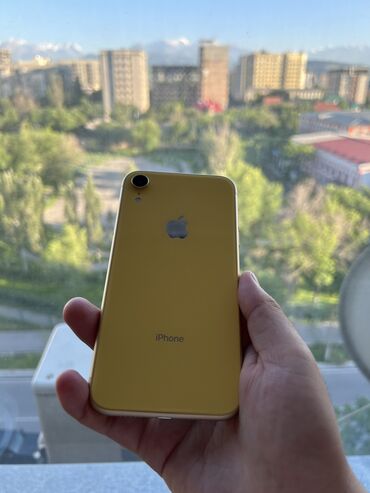 Apple iPhone: IPhone Xr, Б/у, 64 ГБ, Желтый, Чехол